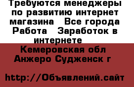 Требуются менеджеры по развитию интернет-магазина - Все города Работа » Заработок в интернете   . Кемеровская обл.,Анжеро-Судженск г.